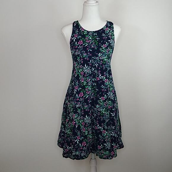 Entro Floral Lace Up High Low Boho Dress Large - Picture 1 of 11